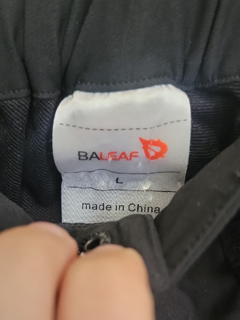 Baleaf Black Jacket with Orange Logo Accent - Picture 2 of 3